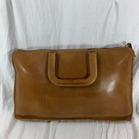 Genuine vintage COACH tan leather briefcase portfolio New York City 80s - Picture 2 of 15